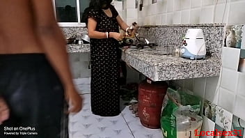 Wife black dress fucked
