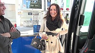 busty czech babe screwed in the bus stop